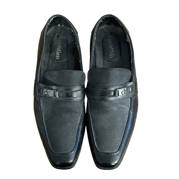 Calvin Klein Black Diamond Leather Bartley Loafer Oxford Dress Shoes Men\'s 9.5 main image 6